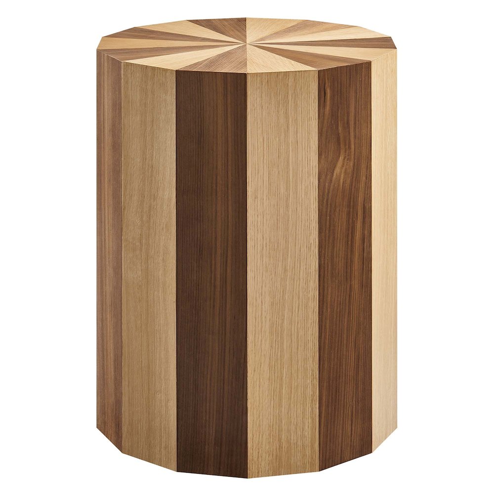 Twirl Two-Toned Wood Veneer Side Table. Picture 1