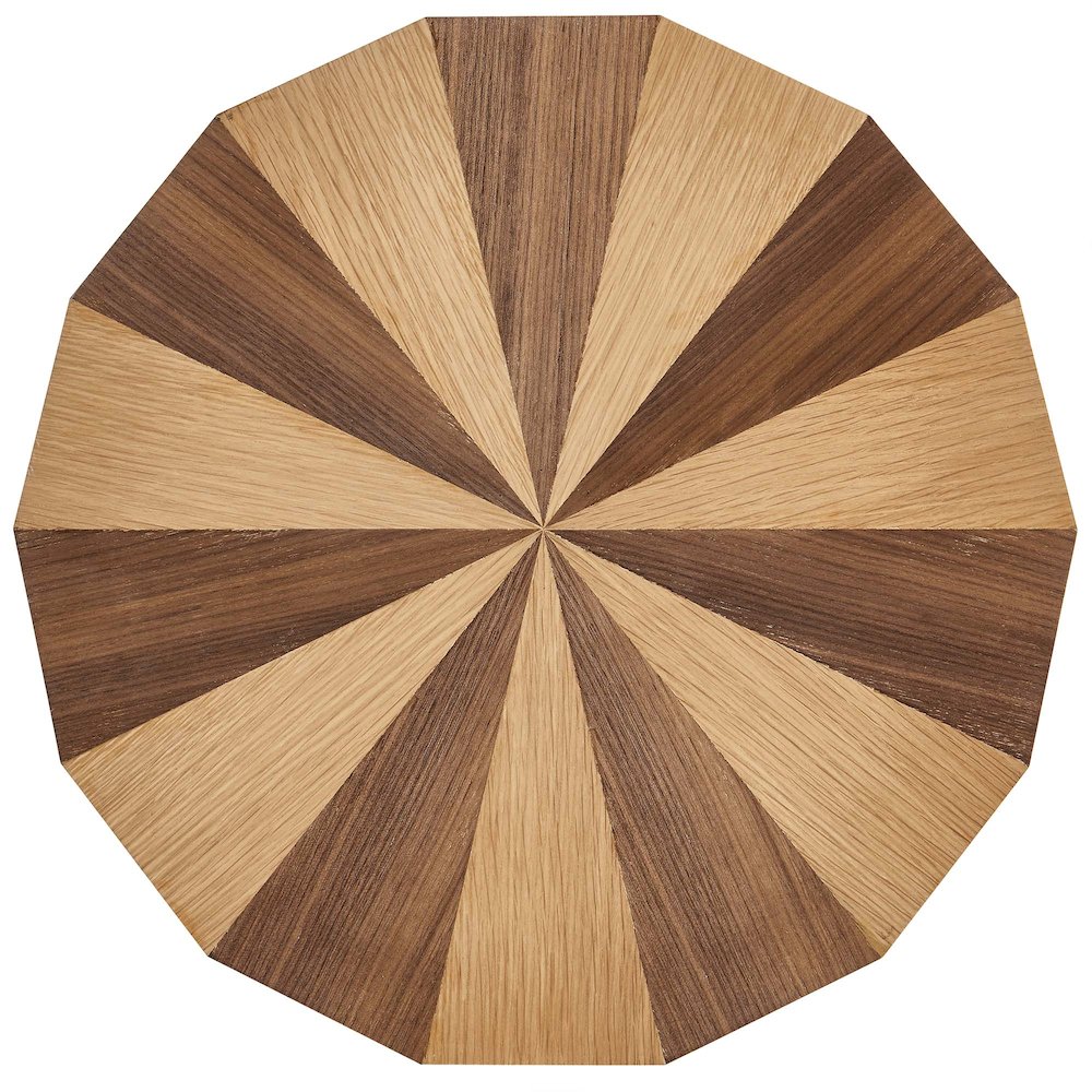 Twirl Two-Toned Wood Veneer Side Table. Picture 5