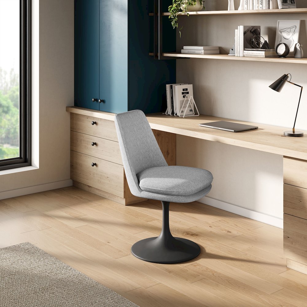 Lippa Swivel Dining Upholstered Side Chair. Picture 8