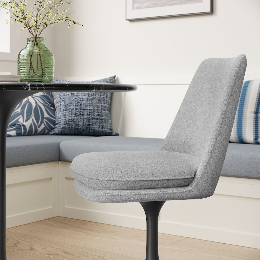 Lippa Swivel Dining Upholstered Side Chair. Picture 9