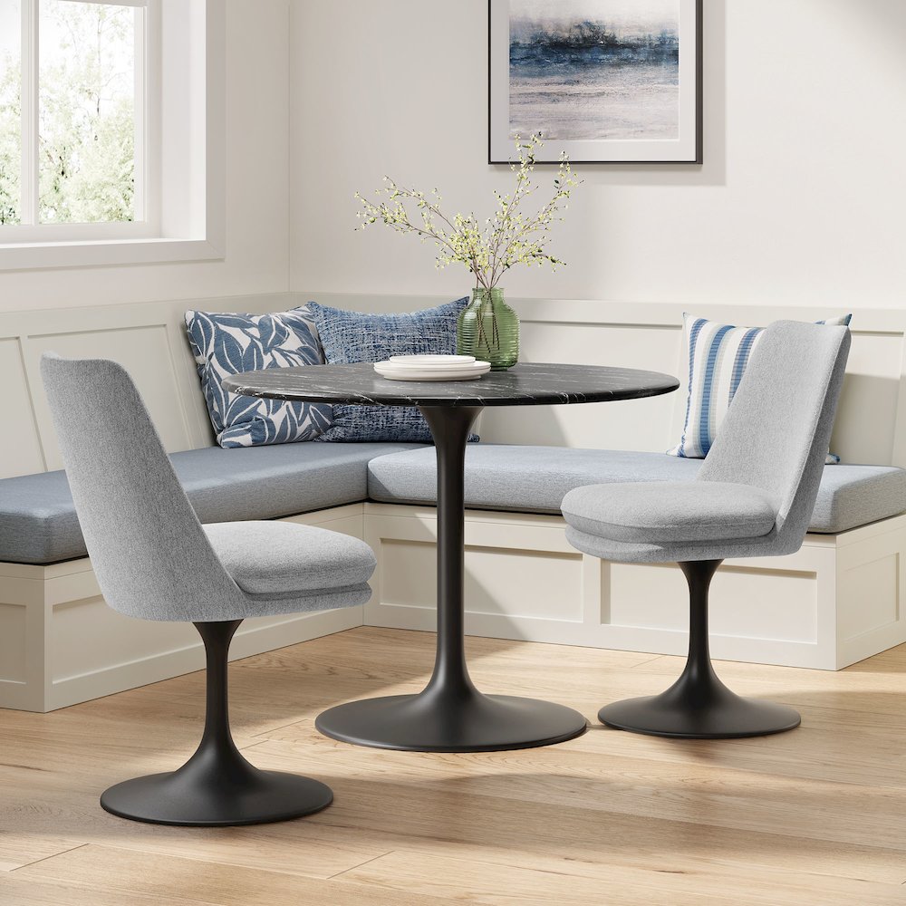 Lippa Swivel Dining Upholstered Side Chair. Picture 10