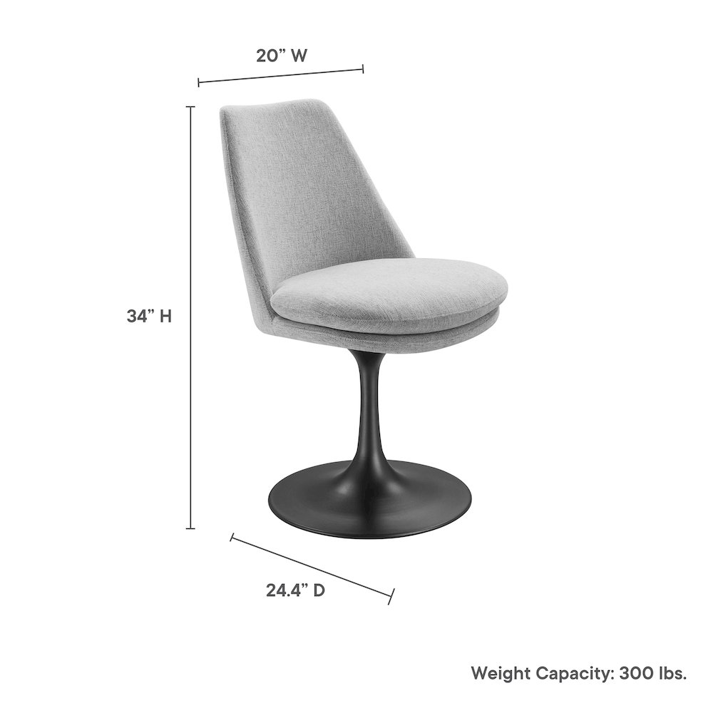 Lippa Swivel Dining Upholstered Side Chair. Picture 3
