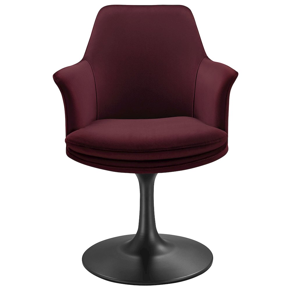 Lippa Swivel Dining Performance Velvet Armchair. Picture 6