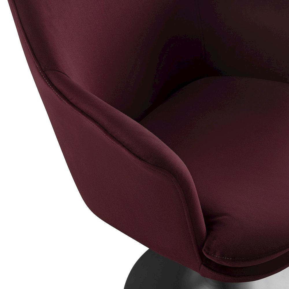 Lippa Swivel Dining Performance Velvet Armchair. Picture 7