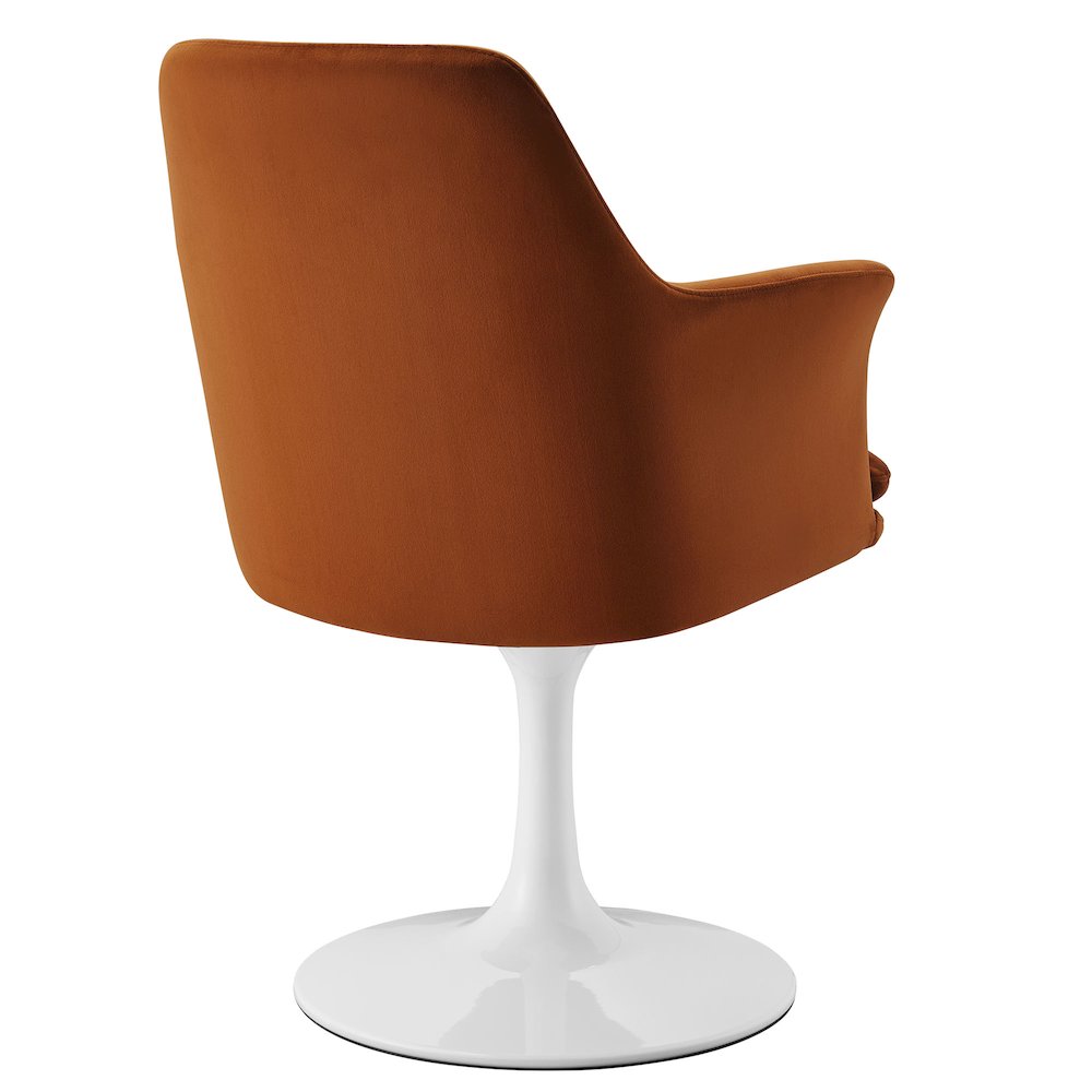 Lippa Swivel Dining Performance Velvet Armchair. Picture 5