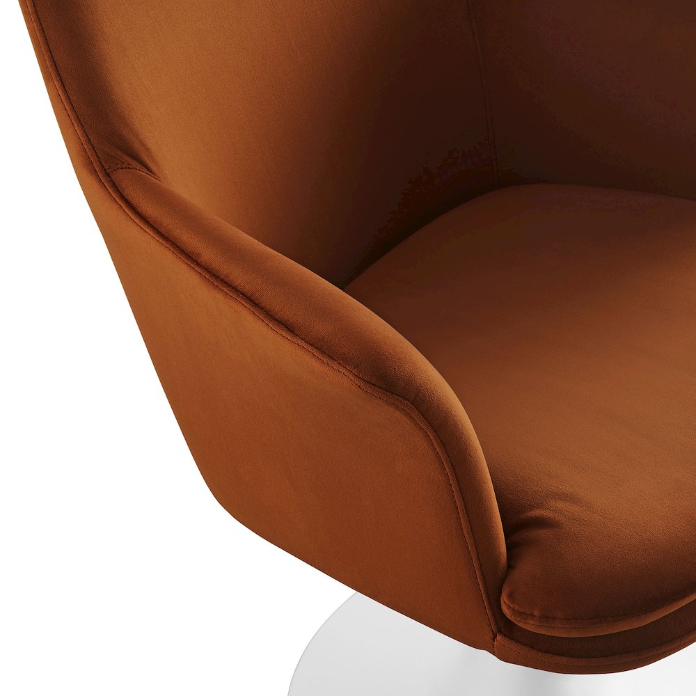 Lippa Swivel Dining Performance Velvet Armchair. Picture 7
