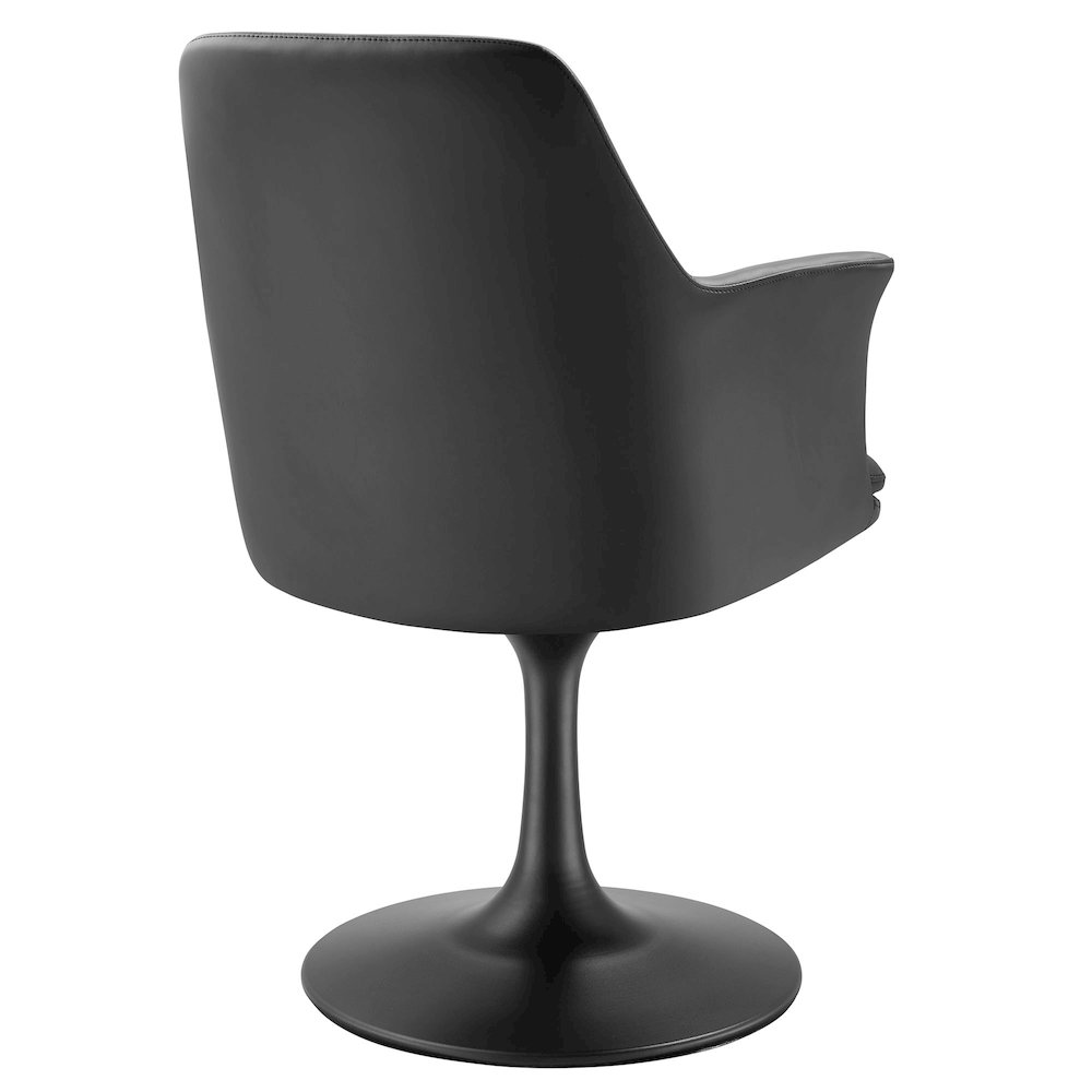 Lippa Swivel Dining Vegan Leather Armchair. Picture 5