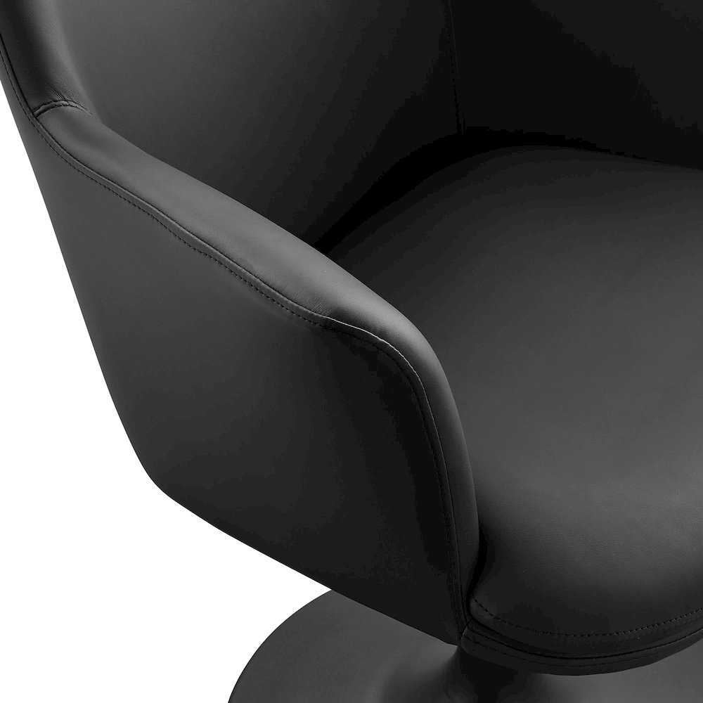 Lippa Swivel Dining Vegan Leather Armchair. Picture 7