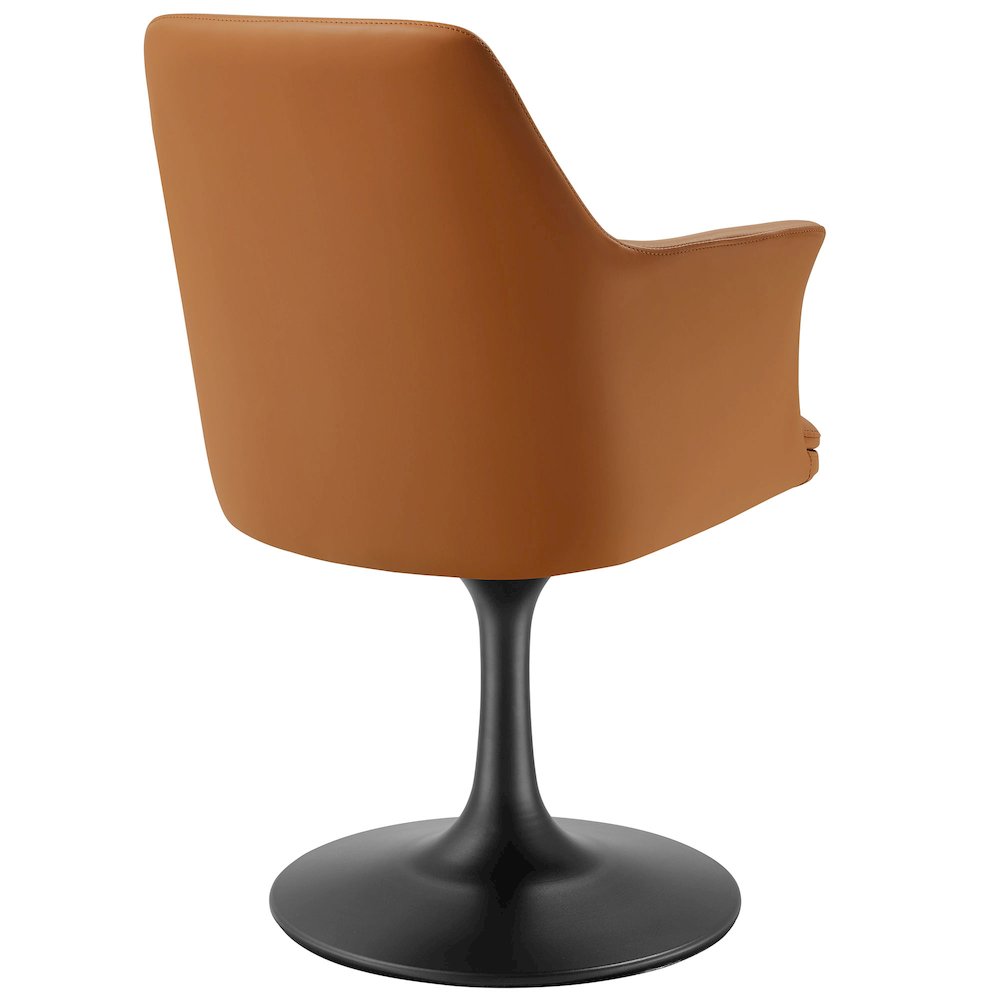 Lippa Swivel Dining Vegan Leather Armchair. Picture 5