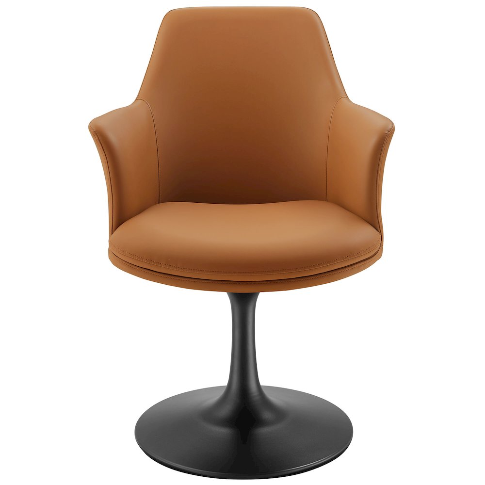 Lippa Swivel Dining Vegan Leather Armchair. Picture 6