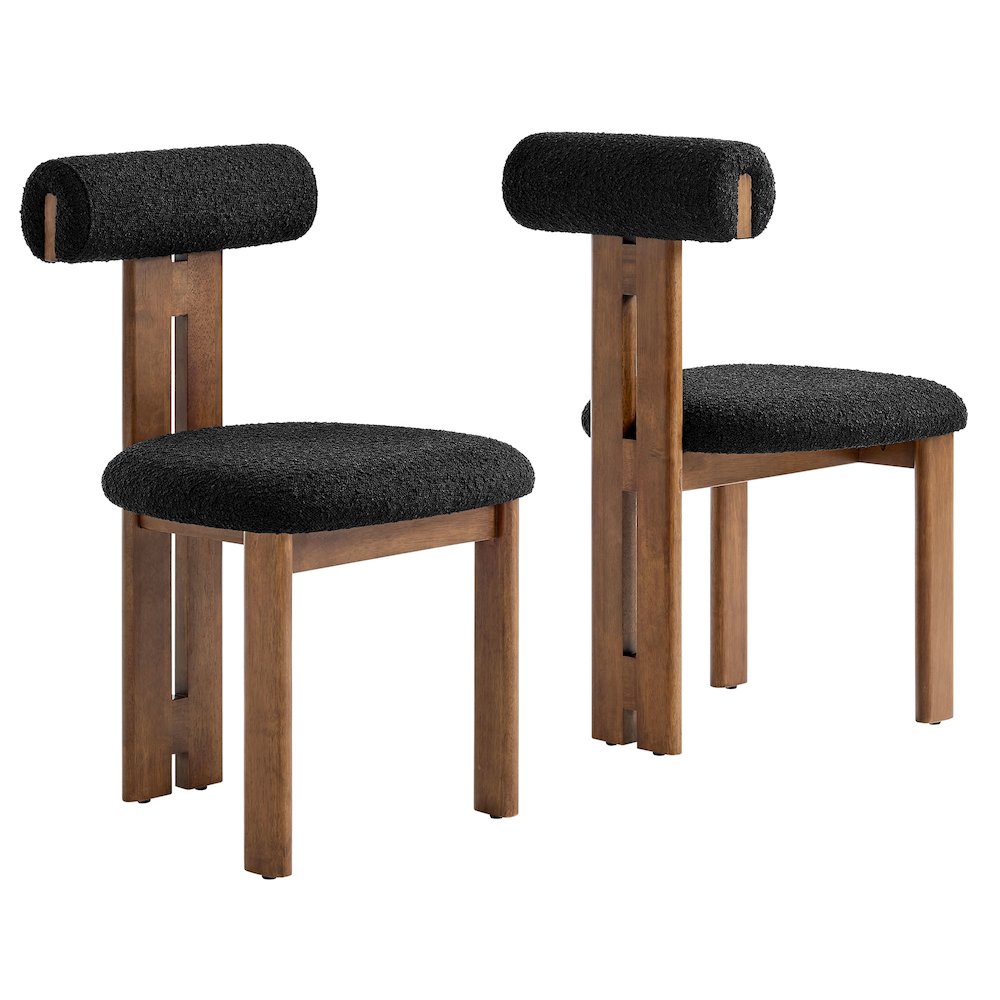 Torian Boucle Fabric Dining Chair Set of 2. Picture 1
