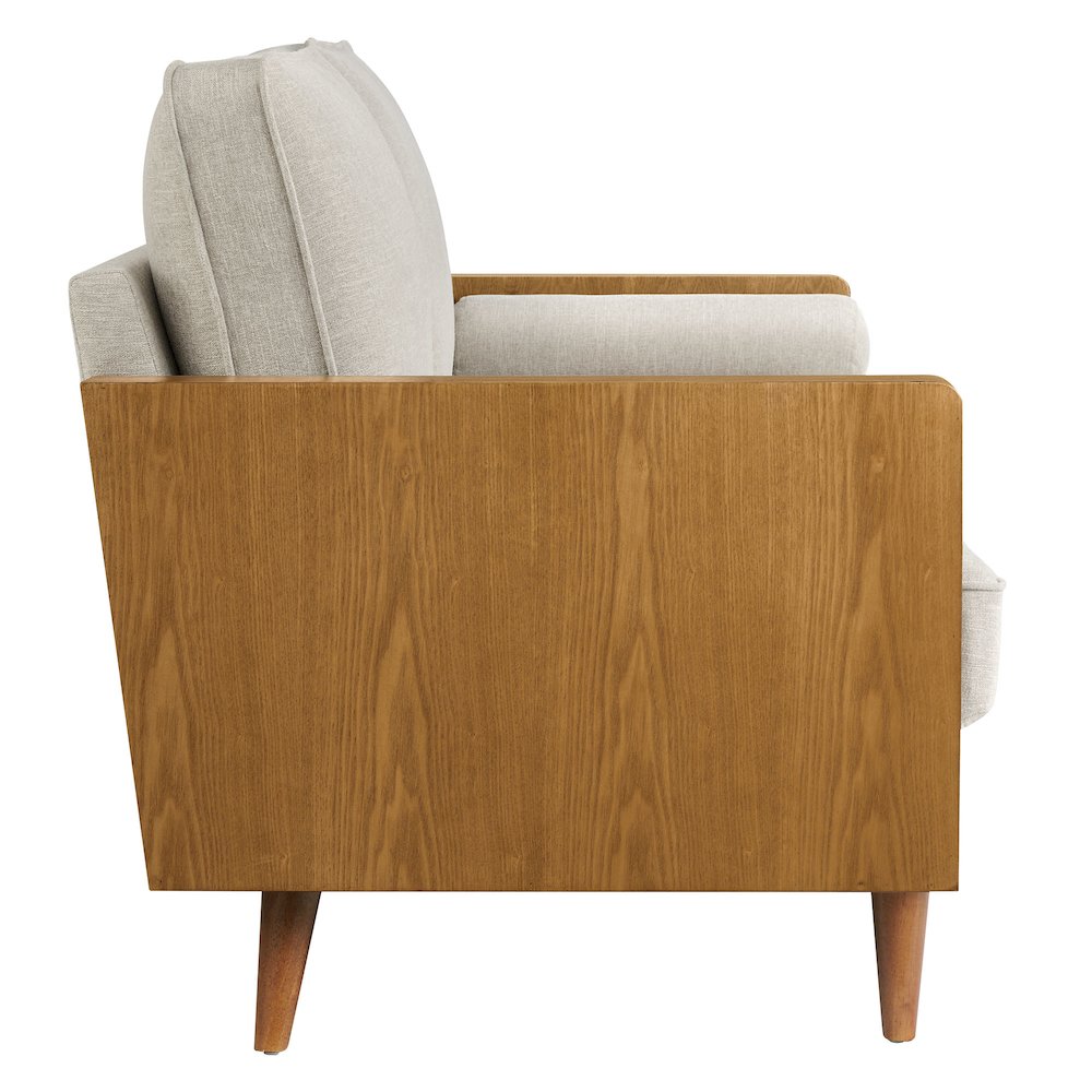 Kellan Heathered Weave Fabric Loveseat. Picture 4