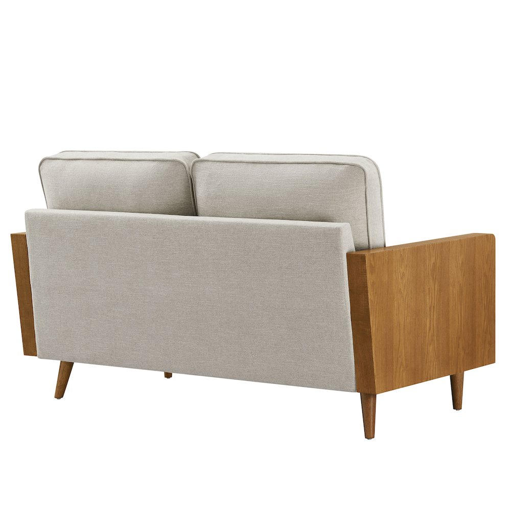 Kellan Heathered Weave Fabric Loveseat. Picture 5