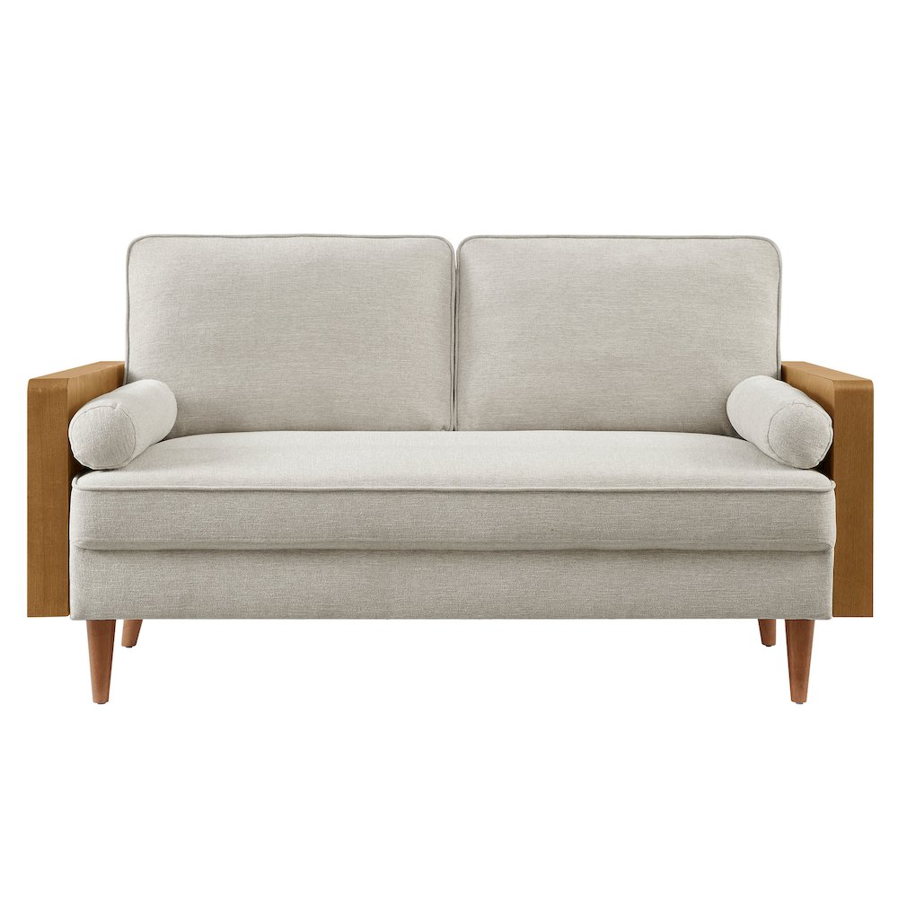 Kellan Heathered Weave Fabric Loveseat. Picture 6