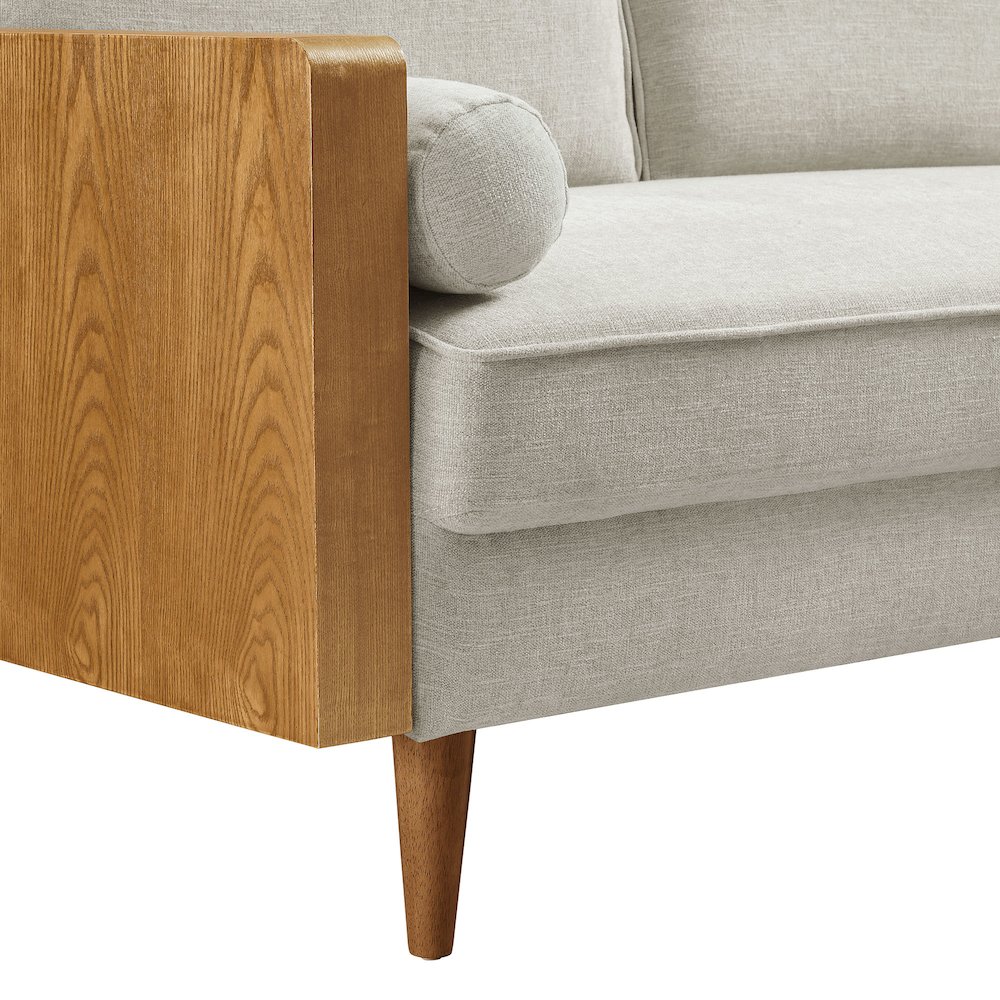 Kellan Heathered Weave Fabric Loveseat. Picture 7