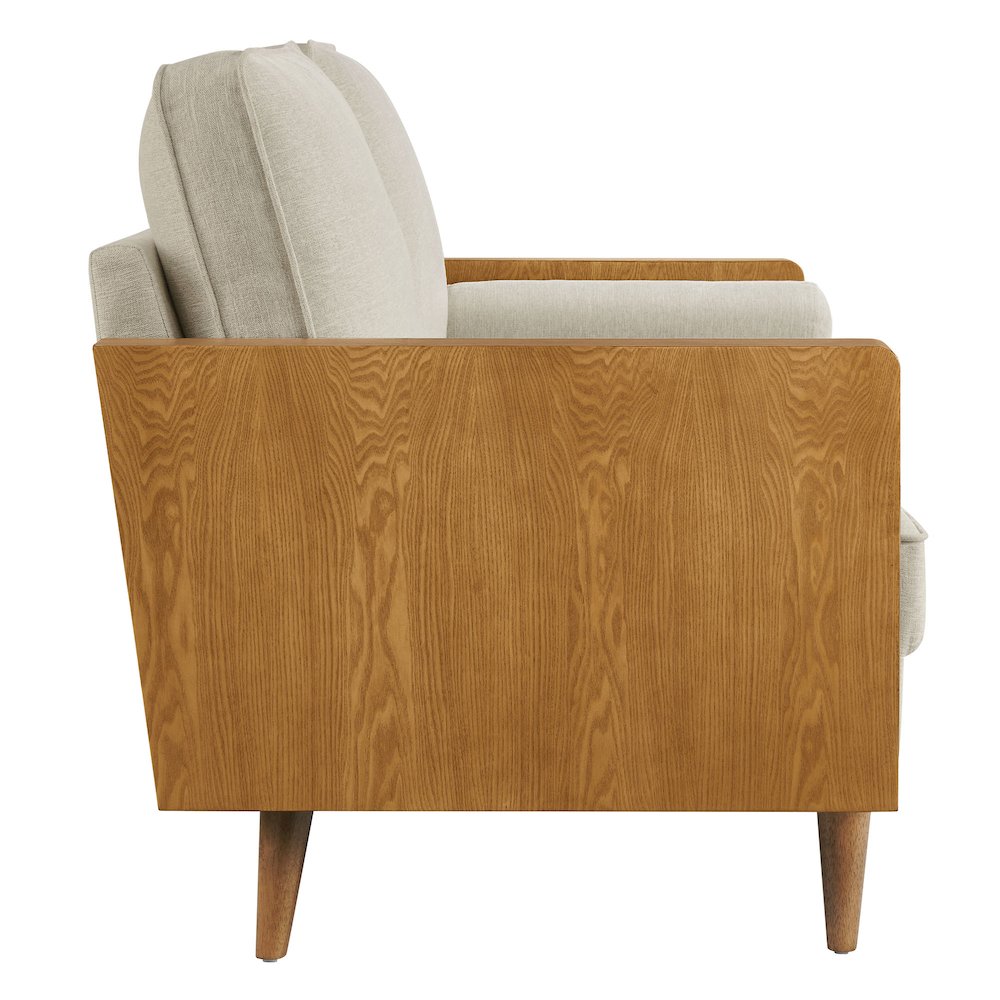 Kellan Heathered Weave Fabric Loveseat. Picture 4