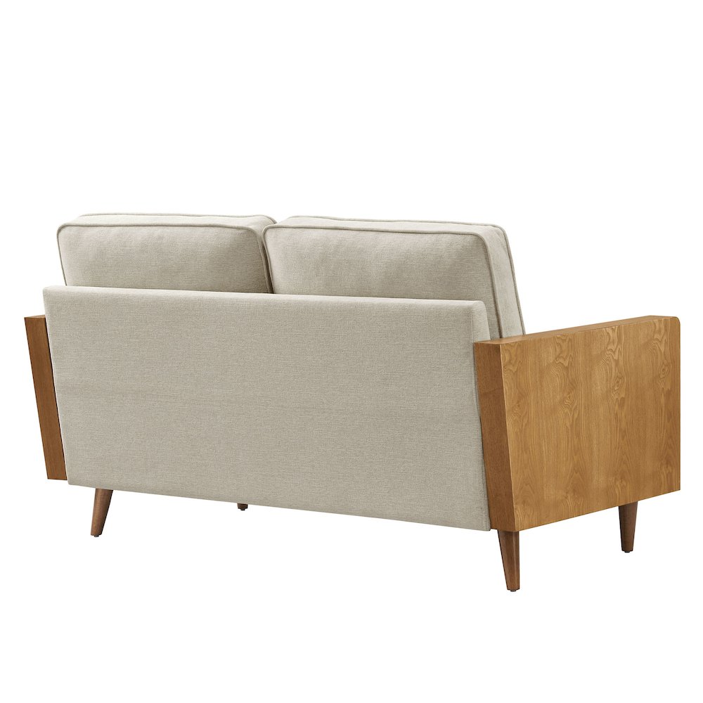 Kellan Heathered Weave Fabric Loveseat. Picture 5