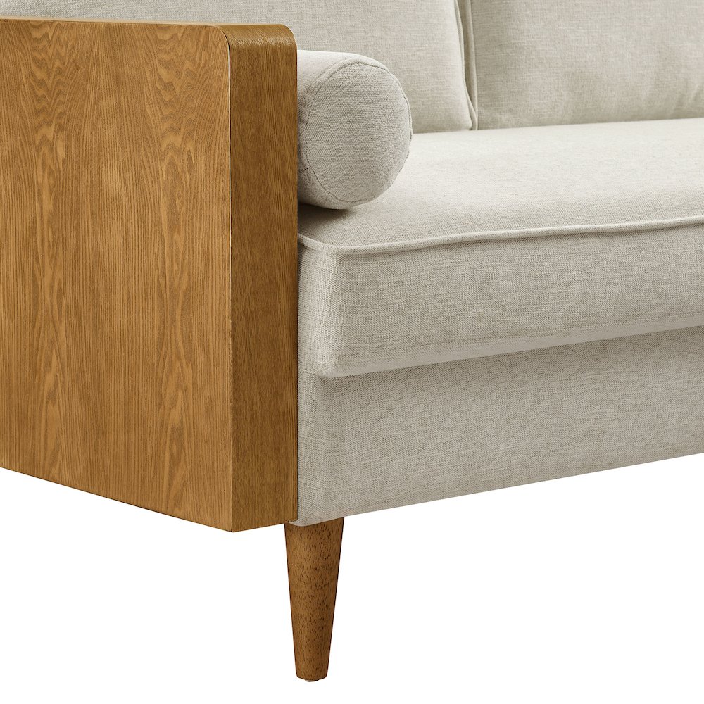 Kellan Heathered Weave Fabric Loveseat. Picture 7