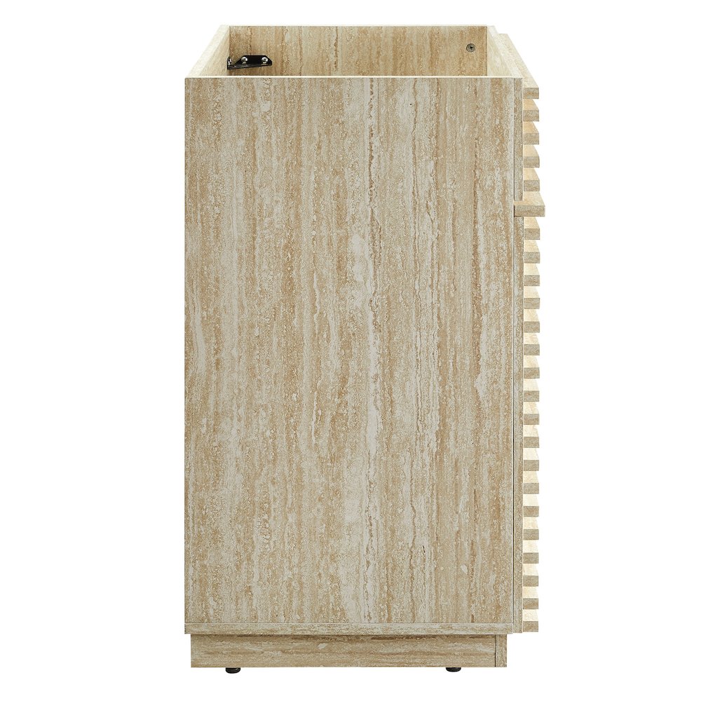 Render 24" Faux Travertine Bathroom Vanity Cabinet (Sink Not Included). Picture 4