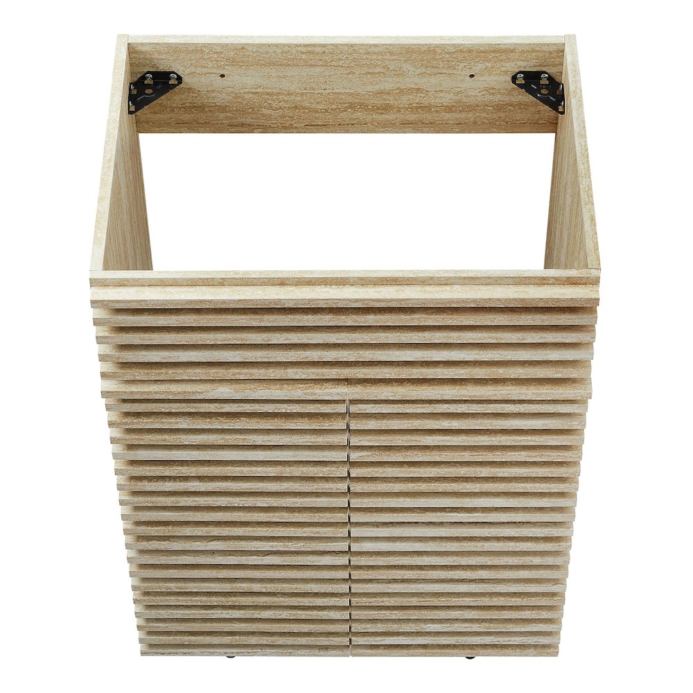 Render 24" Faux Travertine Bathroom Vanity Cabinet (Sink Not Included). Picture 8