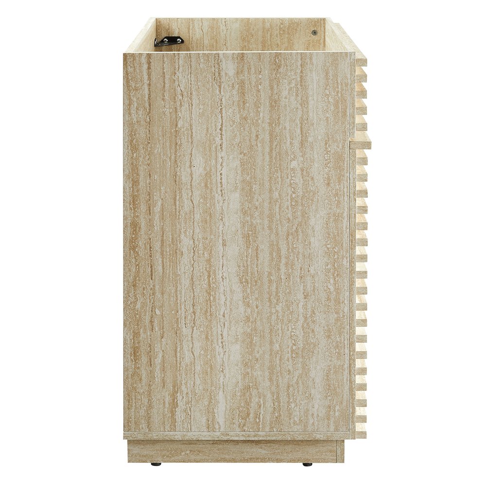 Render 30" Faux Travertine Bathroom Vanity Cabinet (Sink Not Included). Picture 4
