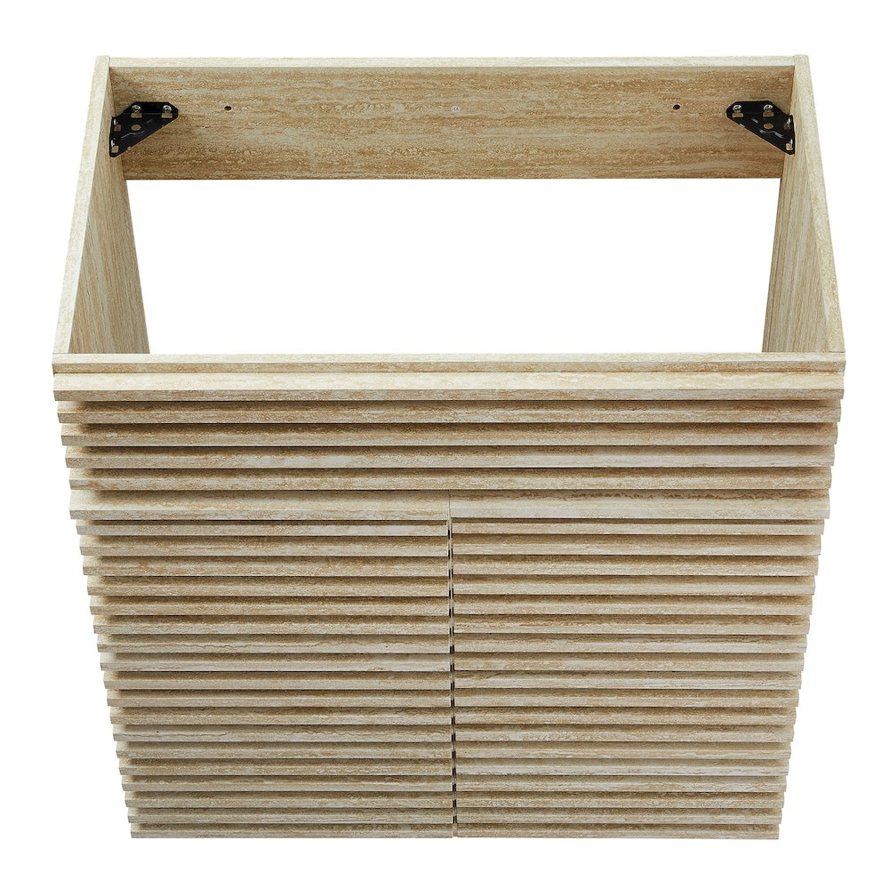 Render 30" Faux Travertine Bathroom Vanity Cabinet (Sink Not Included). Picture 8