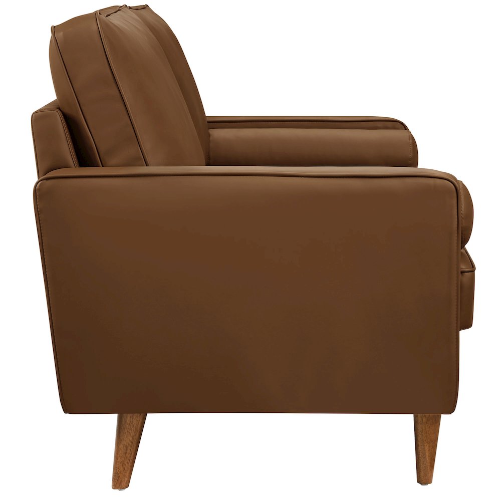 Valour Tufted Vegan Leather Loveseat. Picture 4