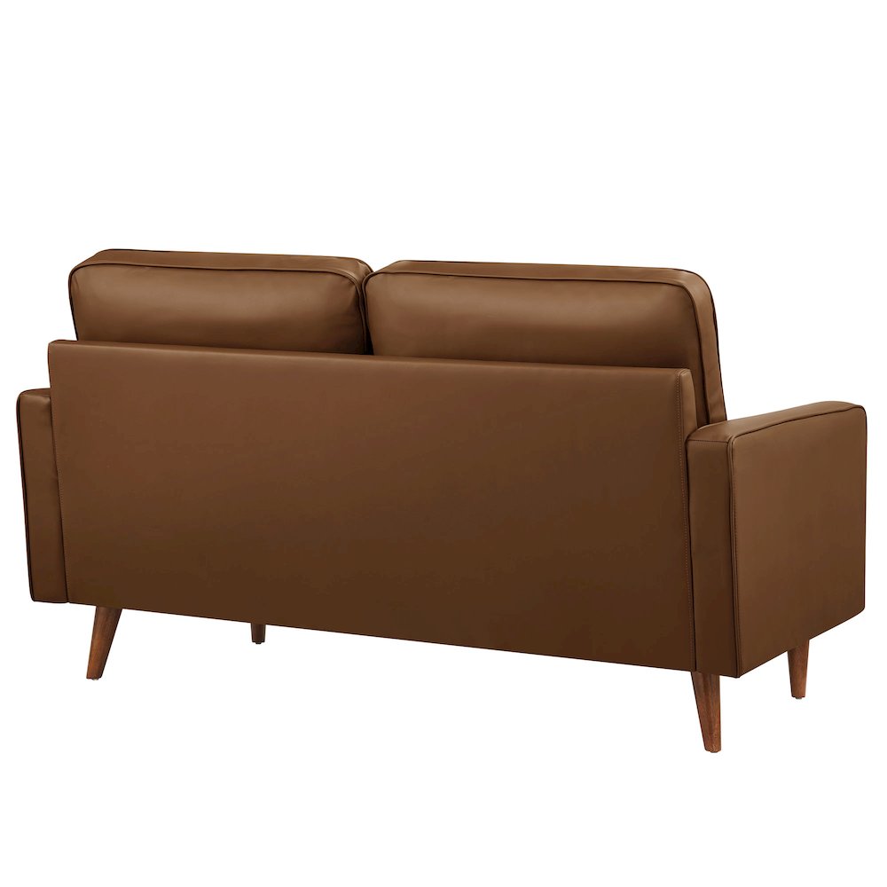Valour Tufted Vegan Leather Loveseat. Picture 5