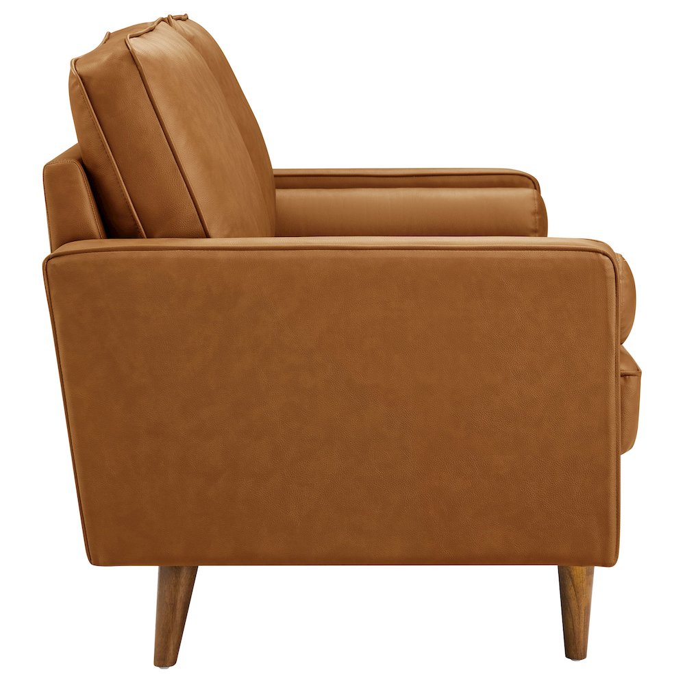 Valour Tufted Vegan Leather Loveseat. Picture 4