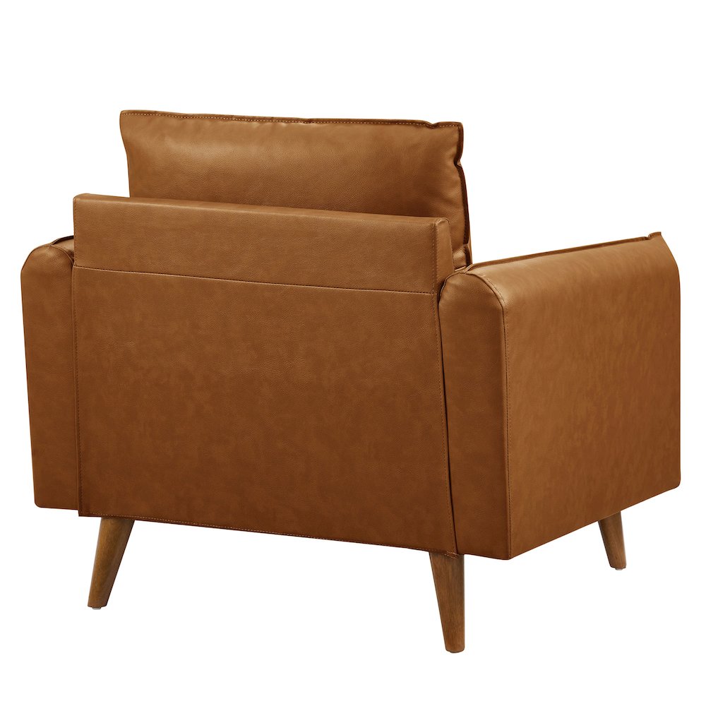 Revive Upholstered Vegan Leather Accent Armchair. Picture 5