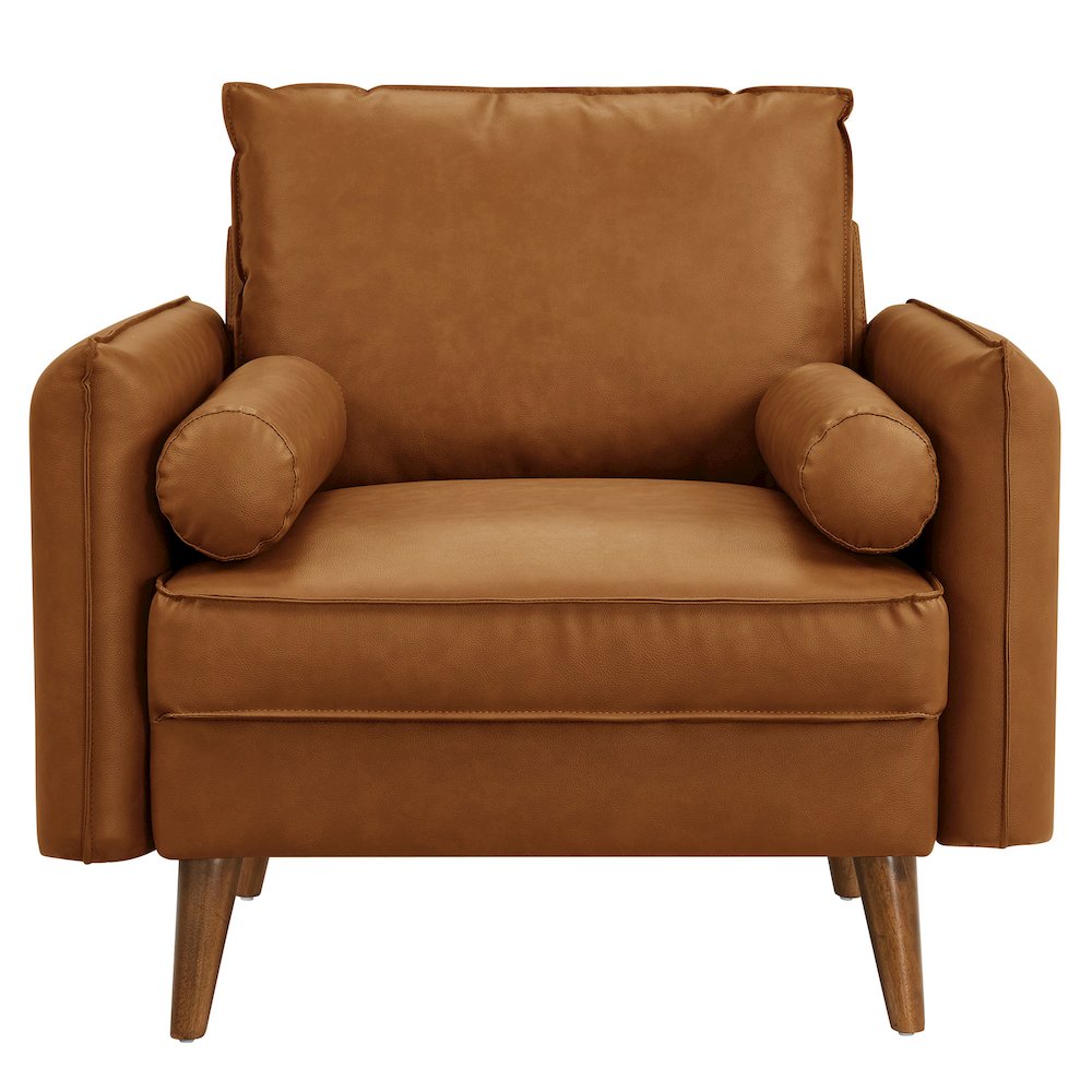Revive Upholstered Vegan Leather Accent Armchair. Picture 6