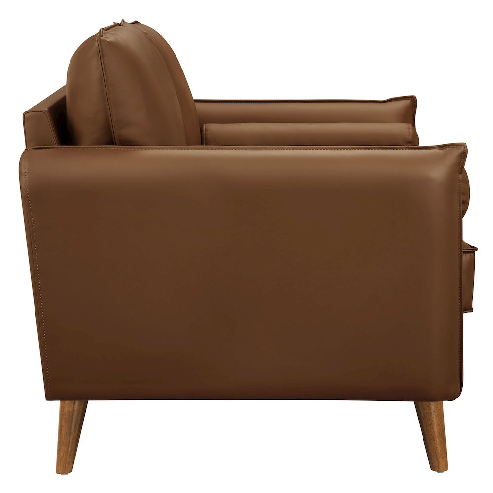 Revive Upholstered Vegan Leather Loveseat. Picture 4