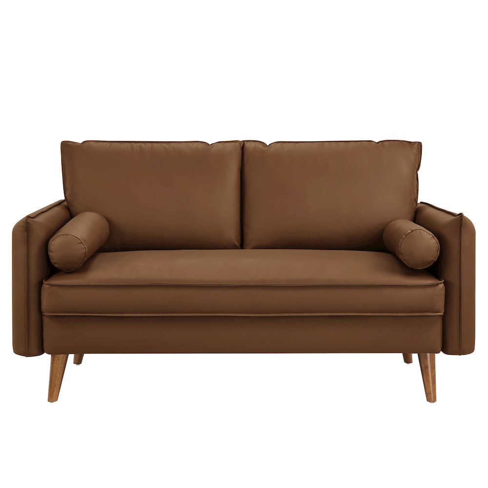 Revive Upholstered Vegan Leather Loveseat. Picture 6