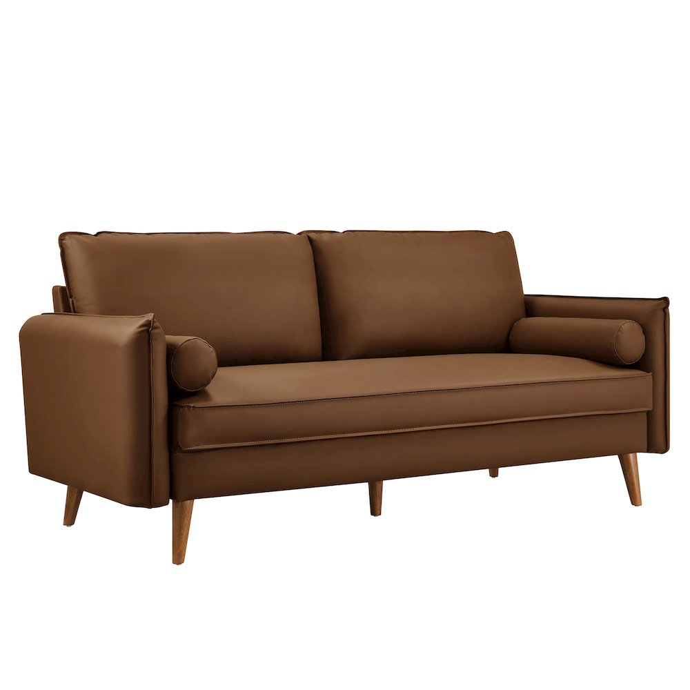 Revive Upholstered Vegan Leather Sofa. Picture 1