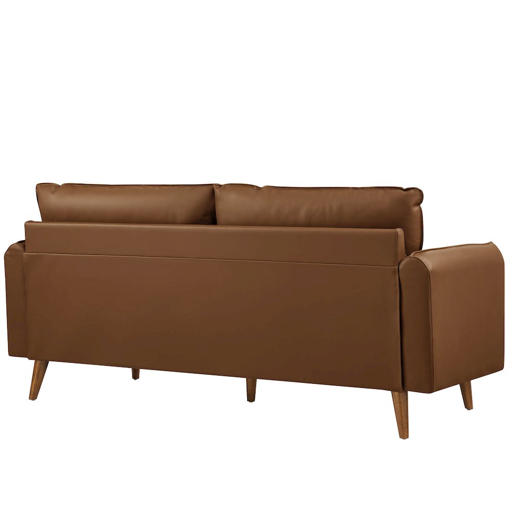 Revive Upholstered Vegan Leather Sofa. Picture 5