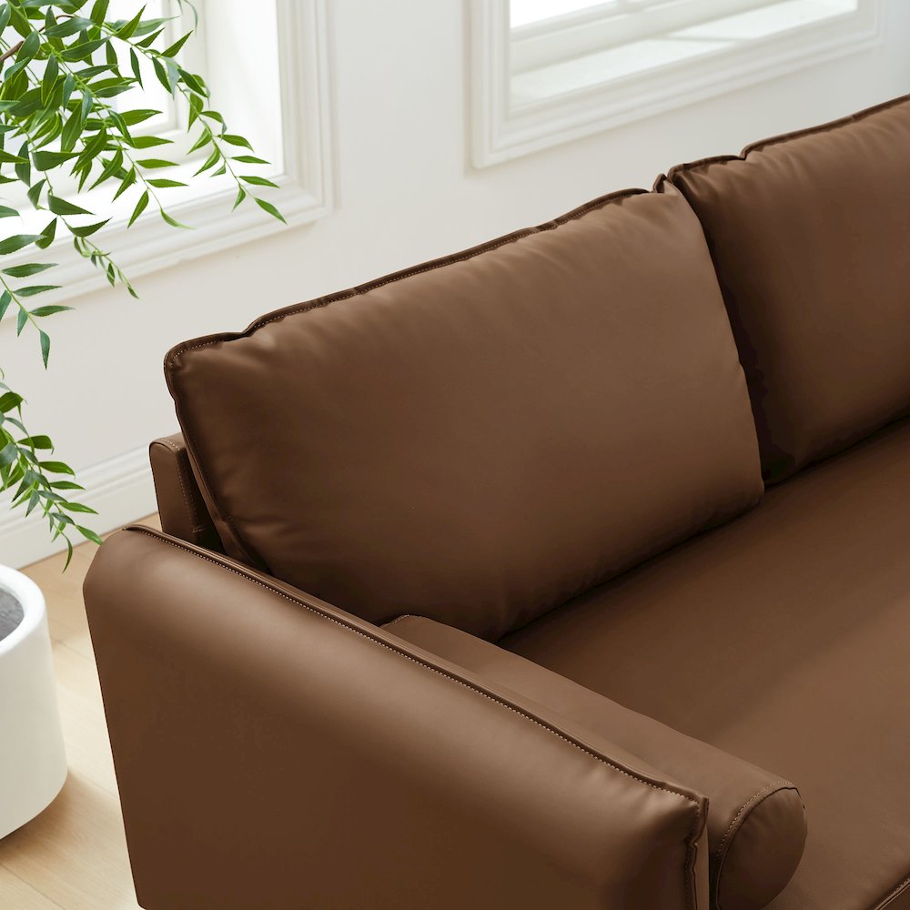 Revive Upholstered Vegan Leather Sofa. Picture 9