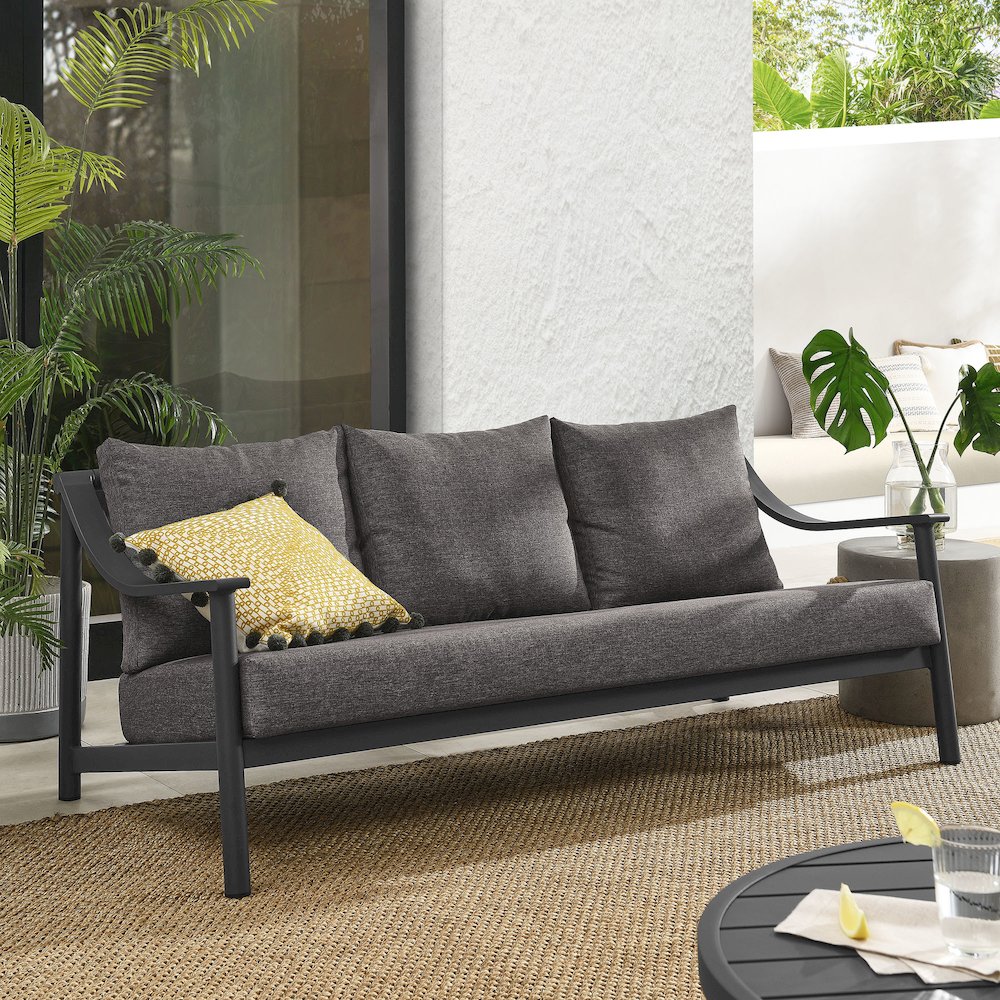Terrace Outdoor Patio Aluminum Sofa. Picture 8