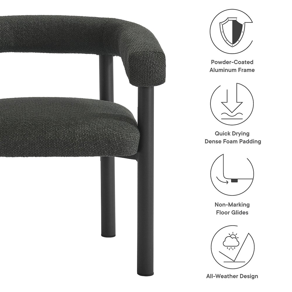 Nautica Outdoor Patio Aluminum Dining Armchairs Set of 2. Picture 2