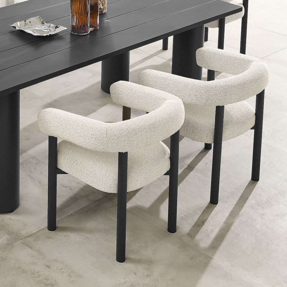 Nautica Outdoor Patio Aluminum Dining Armchairs Set of 2. Picture 9