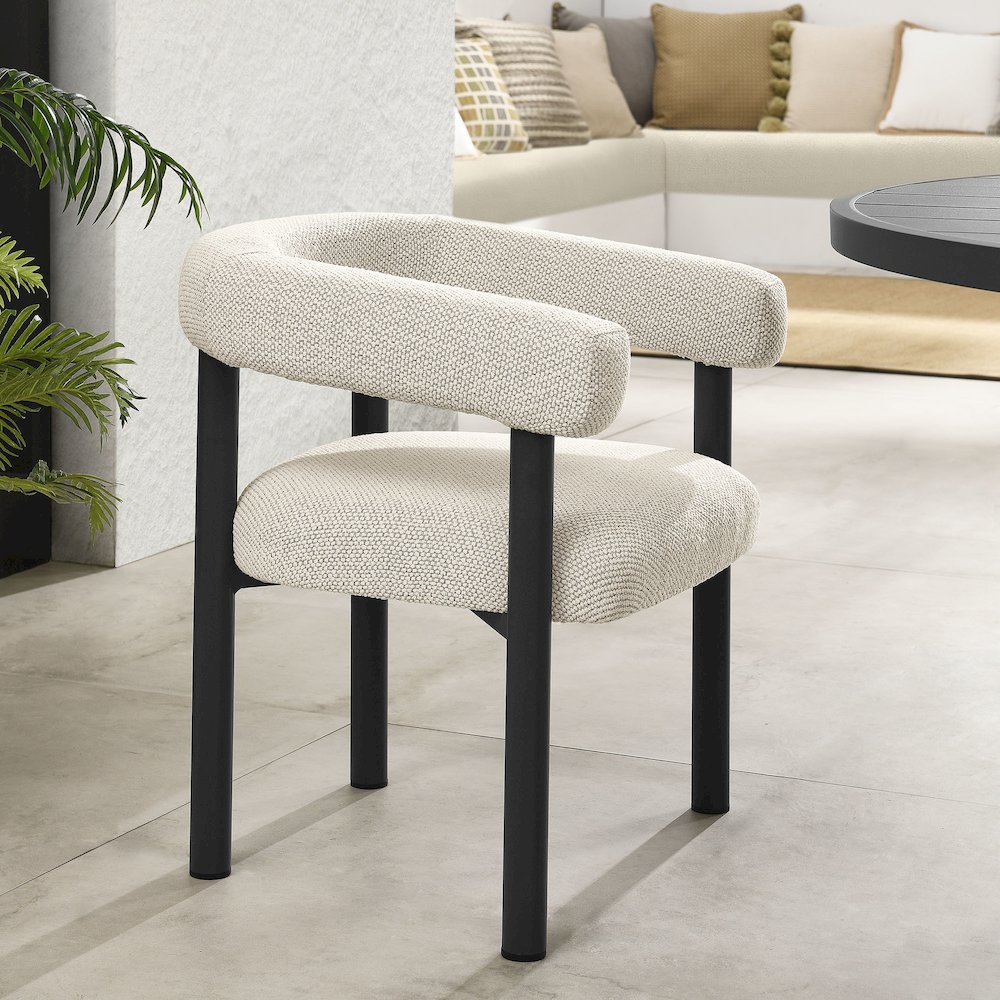Nautica Outdoor Patio Aluminum Dining Armchairs Set of 2. Picture 10