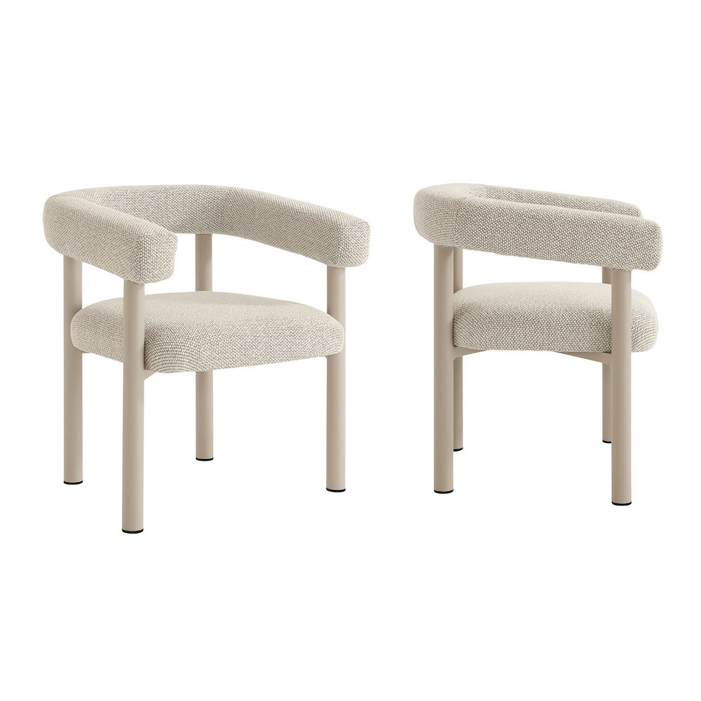 Nautica Outdoor Patio Aluminum Dining Armchairs Set of 2. Picture 1