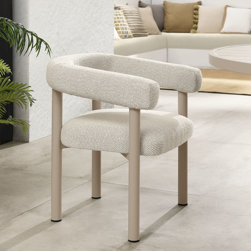 Nautica Outdoor Patio Aluminum Dining Armchairs Set of 2. Picture 10