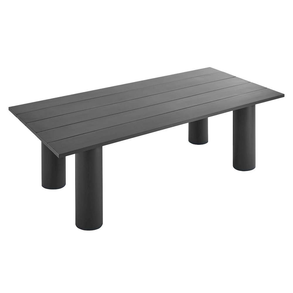 Nautica Outdoor Patio 87" Rectangular Aluminum Dining Table. Picture 6