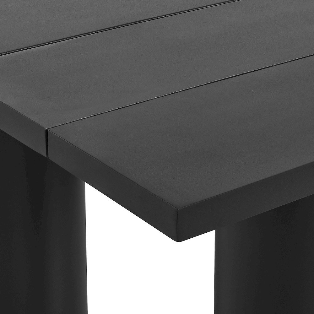 Nautica Outdoor Patio 87" Rectangular Aluminum Dining Table. Picture 7