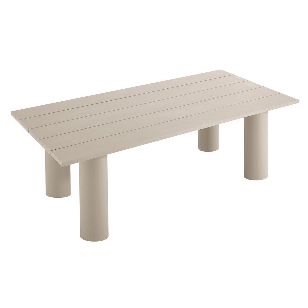 Nautica Outdoor Patio 87" Rectangular Aluminum Dining Table. Picture 6
