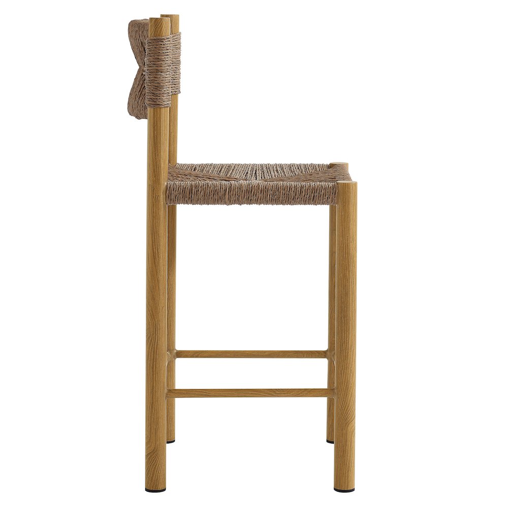 Parkland Outdoor Patio Rattan and Aluminum Counter Stools Set of 2. Picture 5
