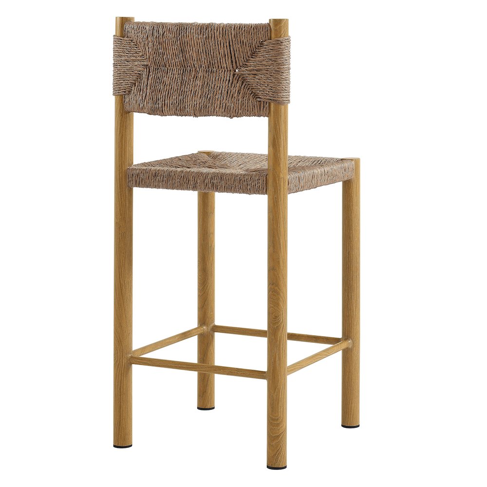 Parkland Outdoor Patio Rattan and Aluminum Counter Stools Set of 2. Picture 6