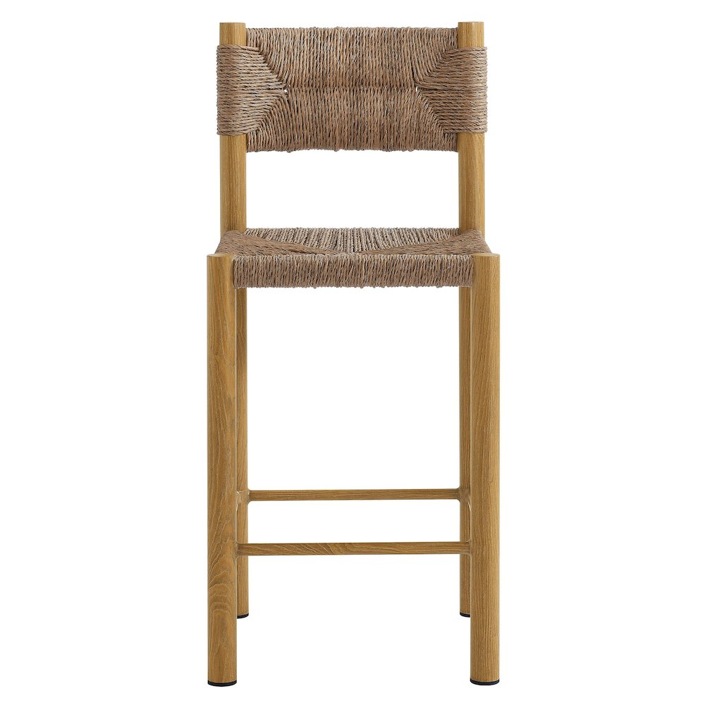 Parkland Outdoor Patio Rattan and Aluminum Counter Stools Set of 2. Picture 7