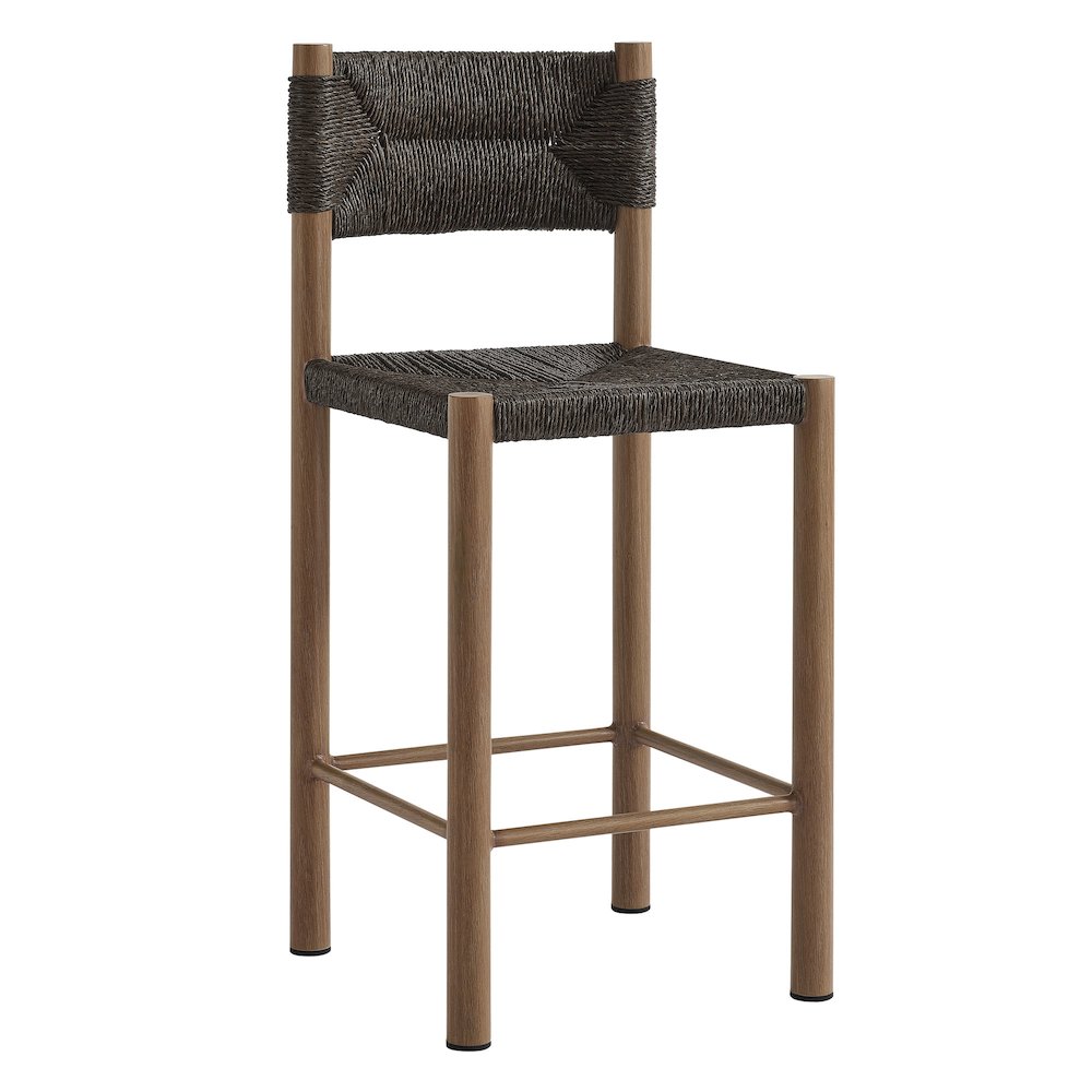 Parkland Outdoor Patio Rattan and Aluminum Counter Stools Set of 2. Picture 4