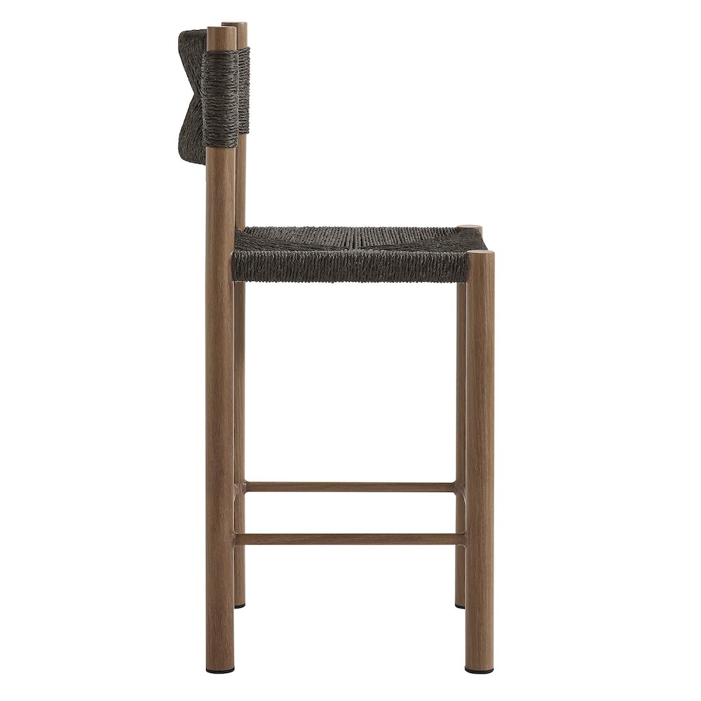 Parkland Outdoor Patio Rattan and Aluminum Counter Stools Set of 2. Picture 5